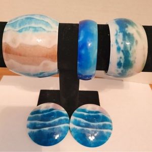 Dory Earrings and 3-piece brackets set